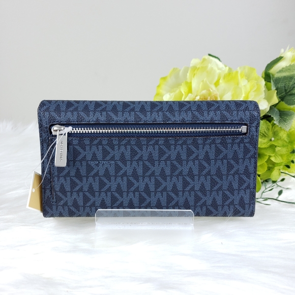 🥰NWT Michael Kors LG trifold wallet admiral blue - Picture 4 of 6
